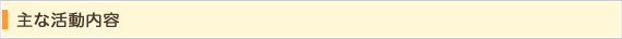 主な活動内容